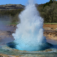 Buy canvas prints of Geyser Eruption by David Chennell