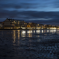 Buy canvas prints of Hoylake Promenade Blue Hour  by David Chennell
