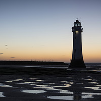 Buy canvas prints of Perch Rock Lighthouse Glow   by David Chennell