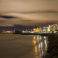 Buy canvas prints of New Brighton Nightscape  by David Chennell