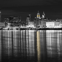 Buy canvas prints of Liverpool Waterfront Selective Colour  by David Chennell