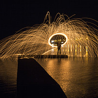 Buy canvas prints of Wire Wool Spinning   by David Chennell
