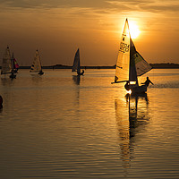 Buy canvas prints of Sunset Sailing  by David Chennell