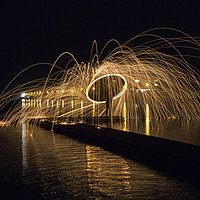 Buy canvas prints of Wire Wool Spinning   by David Chennell
