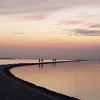 Buy canvas prints of West Kirby Sunset Reflection   by David Chennell