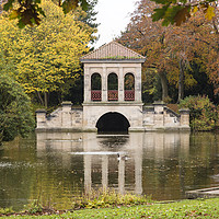 Buy canvas prints of Birkenhead Park Boathouse  by David Chennell