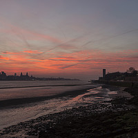 Buy canvas prints of Merseyside Sunrise by David Chennell