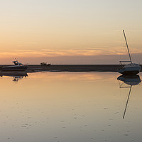 Buy canvas prints of Meols Sunset Reflection  by David Chennell