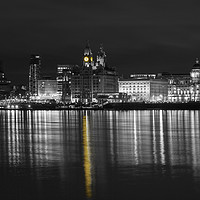 Buy canvas prints of Liverpool Waterfront Selective Colour   by David Chennell
