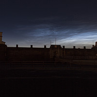 Buy canvas prints of Fort Perch Rock Noctilucent Clouds by David Chennell