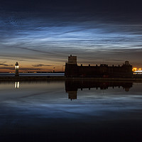 Buy canvas prints of New Brighton Noctilucent Clouds by David Chennell