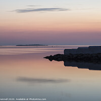 Buy canvas prints of West Kirby Sunset Reflection by David Chennell