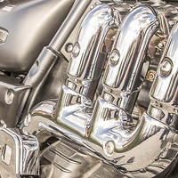 Buy canvas prints of   Triumph Rocket III motorbike in colour by Amanda Sims