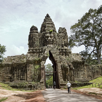 Buy canvas prints of  South Gate at Angkor Thom, Cambodia by Ian Kydd Miller