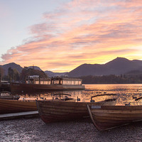 Buy canvas prints of  Derwent Water sunset by nick woods