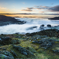Buy canvas prints of  Temperature Inversion Over Windermere by Stewart Sanderson