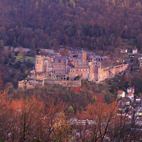 Buy canvas prints of  Heidelberg Castle at the sunset by Vladimir Korolkov