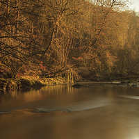 Buy canvas prints of  Golden sunset on the river Neath by Vladimir Korolkov