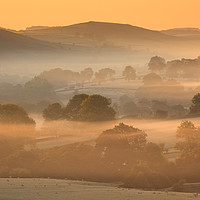Buy canvas prints of Misty morning near Chrome Hill by Vladimir Korolkov