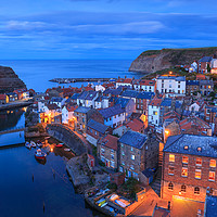 Buy canvas prints of Sunset over Staithes by Vladimir Korolkov