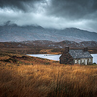 Buy canvas prints of Moody morning at Loch Stack by Miles Gray