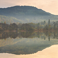 Buy canvas prints of Spring reflections over Loch Achray by Miles Gray