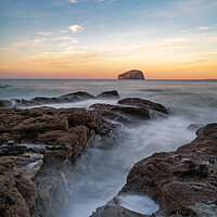 Buy canvas prints of Bass Rock at Sunset by Miles Gray