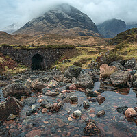Buy canvas prints of Three Sisters of Glen Coe from the Old Military Road by Miles Gray