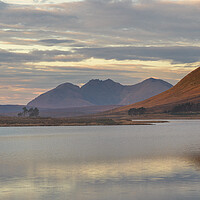 Buy canvas prints of Loch Droma and An Teallach at Sunrise by Miles Gray