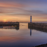 Buy canvas prints of Newhaven Harbour in the Gloaming by Miles Gray