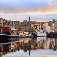 Buy canvas prints of  Leith Shore in Edinburgh by Miles Gray