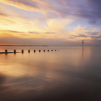 Buy canvas prints of  Portobello at Sunset by Miles Gray