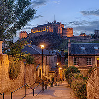 Buy canvas prints of Edinburgh Castle at Twilight by Miles Gray