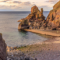 Buy canvas prints of Pettico Wick Bay, St Abbs by Miles Gray