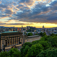 Buy canvas prints of Edinburgh skyline at Dusk by Miles Gray