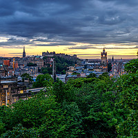 Buy canvas prints of Edinburgh skyline at Twilight by Miles Gray