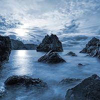 Buy canvas prints of Pettico Wick Bay, St Abbs Head by Miles Gray