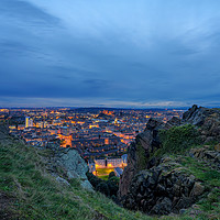 Buy canvas prints of Edinburgh at Dusk by Miles Gray