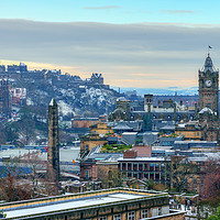 Buy canvas prints of Panoramic View of Edinburgh from Calton Hill by Miles Gray