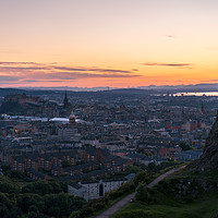 Buy canvas prints of Twilight from the Salisbury Crags, Edinburgh by Miles Gray