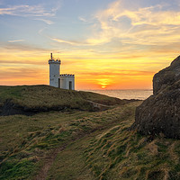Buy canvas prints of Elie Lighthouse at Sunset by Miles Gray
