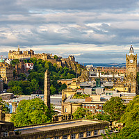 Buy canvas prints of The Edinburgh Skyline from Calton Hill by Miles Gray