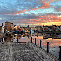 Buy canvas prints of Twilight over the Shore, Leith by Miles Gray