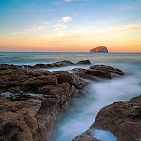 Buy canvas prints of Bass Rock at Sunset by Miles Gray