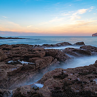 Buy canvas prints of Bass Rock at Sunset by Miles Gray