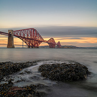Buy canvas prints of Forth Bridge at High Tide by Miles Gray