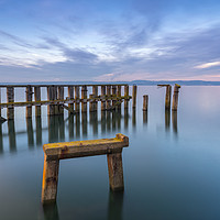 Buy canvas prints of The Old Pier at Granton Harbour, Edinburgh by Miles Gray
