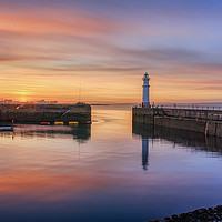 Buy canvas prints of Newhaven at twilight by Miles Gray