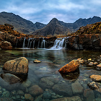 Buy canvas prints of Moody morning at the Fairy Pools by Miles Gray