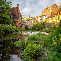 Buy canvas prints of Dean Village in late Spring sunshine by Miles Gray